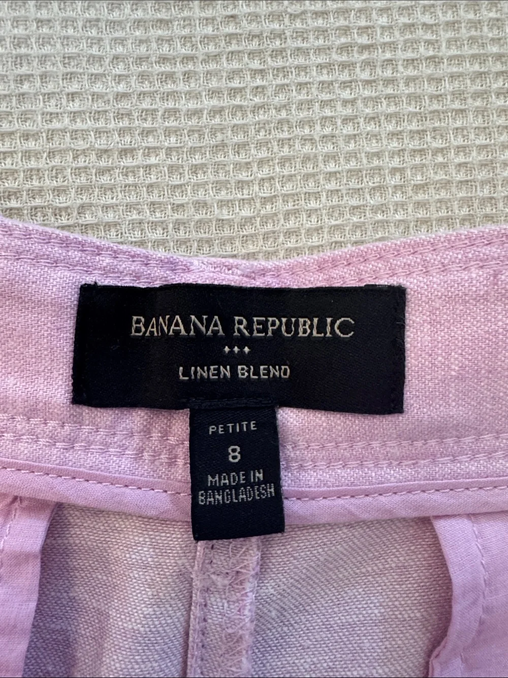 Banana Republic Lilac Linen Blend Wide-Leg Trousers